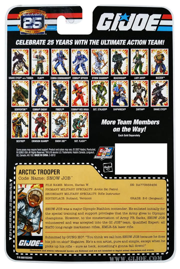 G.I. Joe 25th Anniversary: Snow Job (Arctic Trooper) 3-3/4 Inch Action Figure