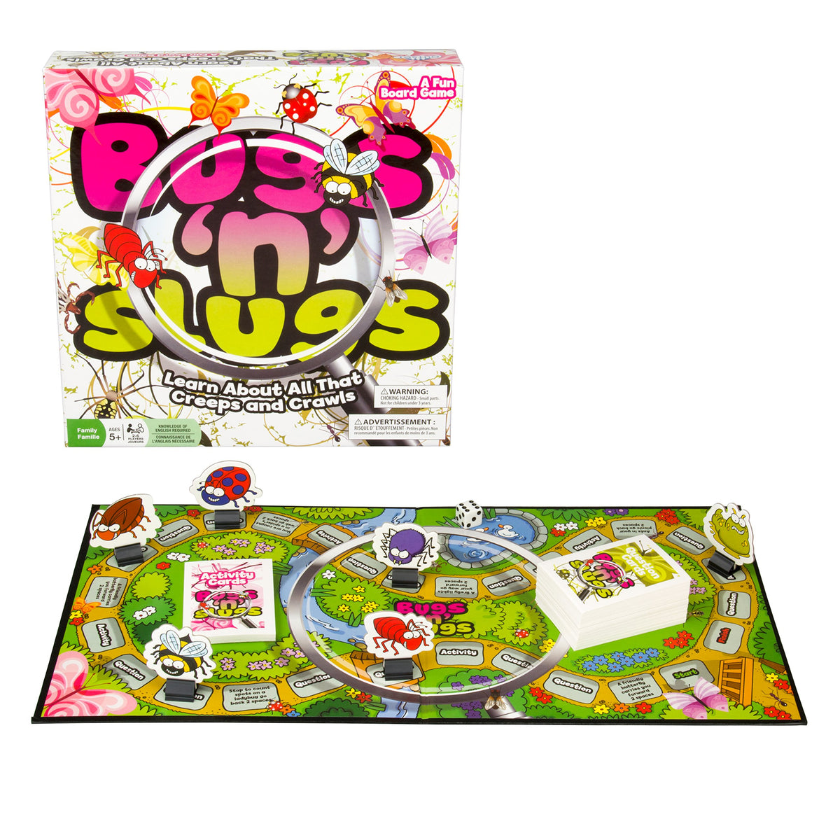 Outset Media Educational Board Game - Bugs N' Slugs - Learn About All That Creeps and Crawls