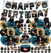 Vampire Party Decoration Include Twilight Saga Birthday Banner , Cake Topper Saga Party Latex Balloons,Swirls for Birthday Vampire Halloween Party