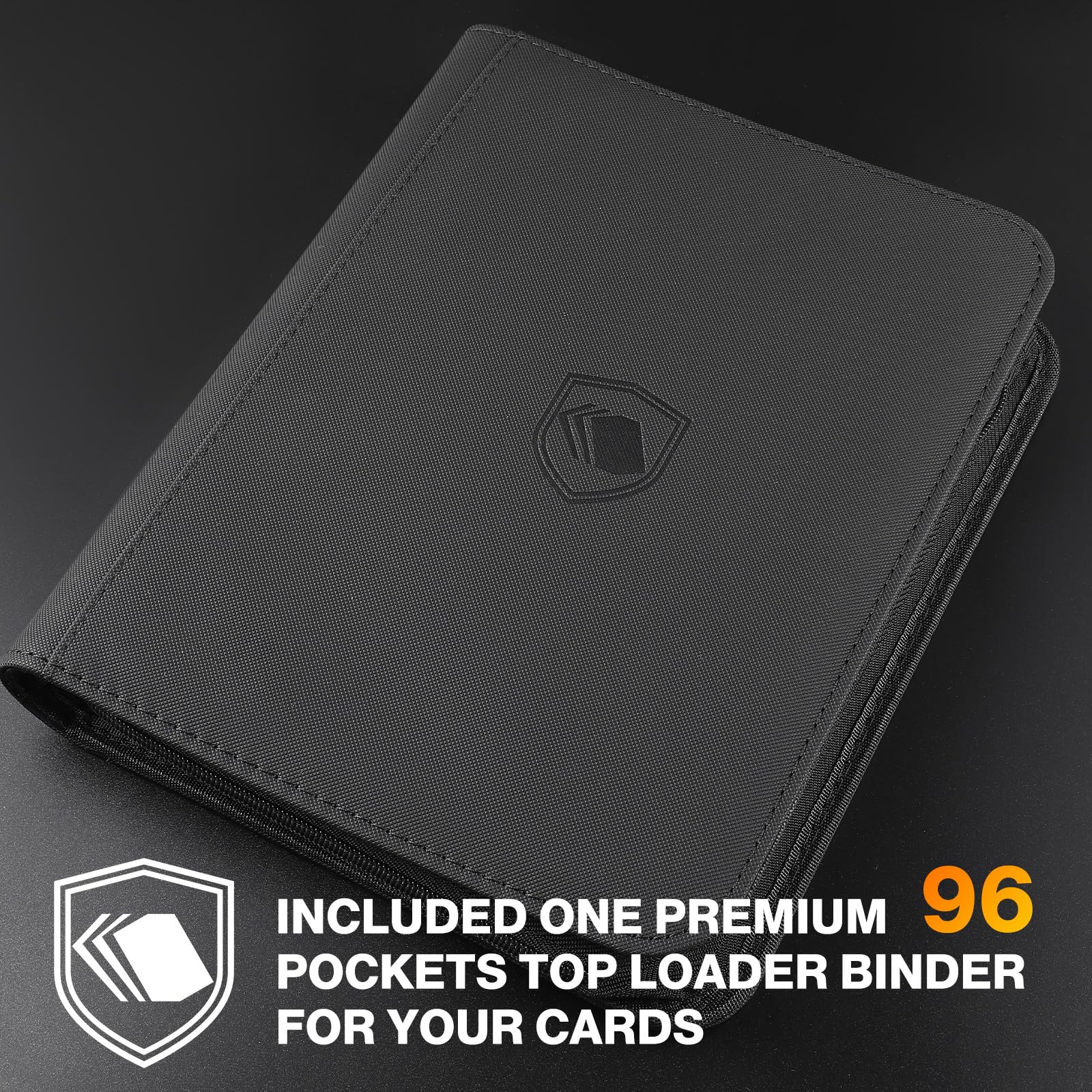 200 Card Sleeves Top Loaders for Cards Included 96 Pockets Top Loader Binder, 3" x 4" Baseball Card Protector Hard Plastic Card Holder for Sports