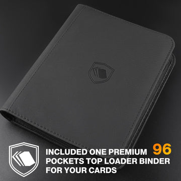 200 Card Sleeves Top Loaders for Cards Included 96 Pockets Top Loader Binder, 3" x 4" Baseball Card Protector Hard Plastic Card Holder for Sports