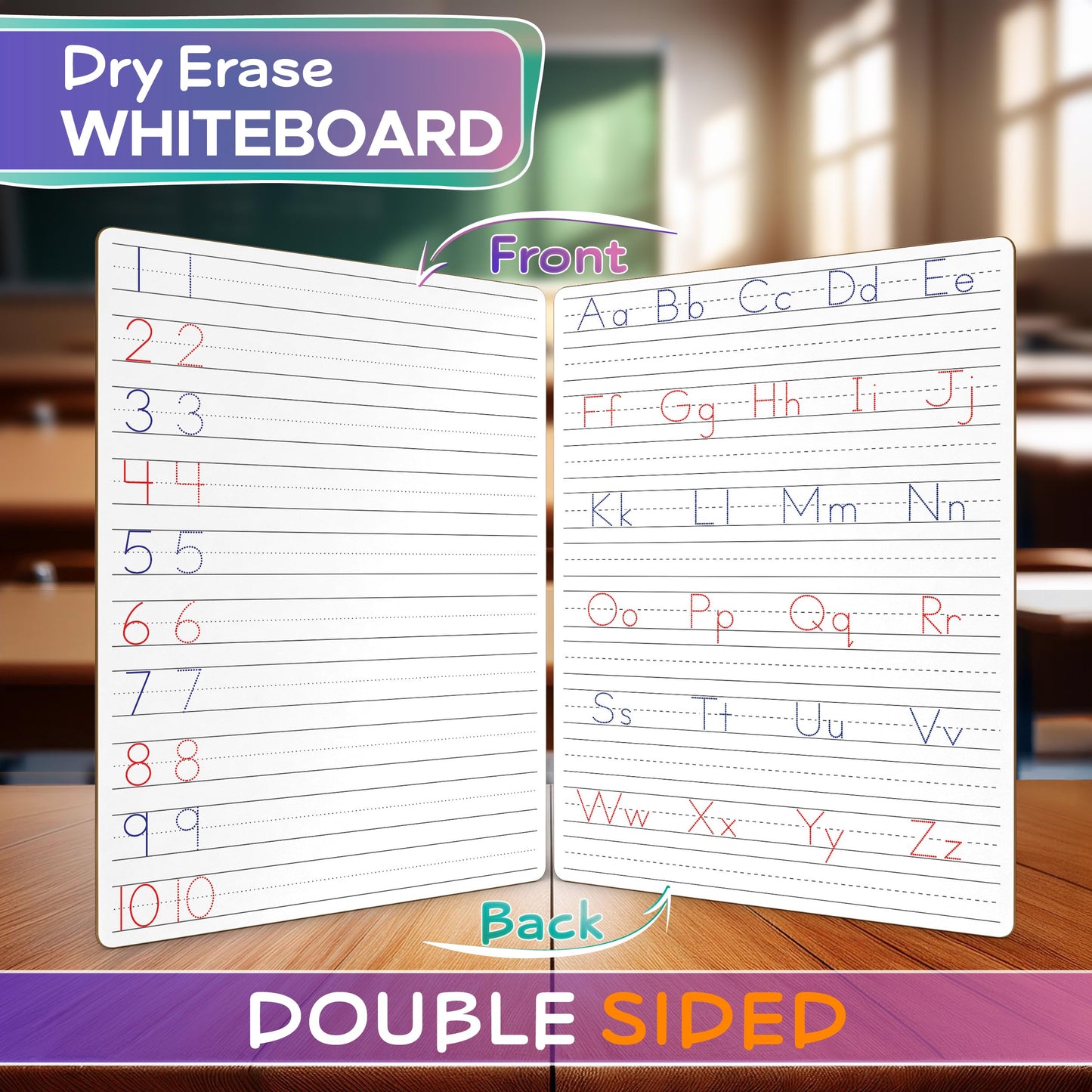 Scribbledo Alphabet Tracing Whiteboard, Dry Erase Lapboard 9x12