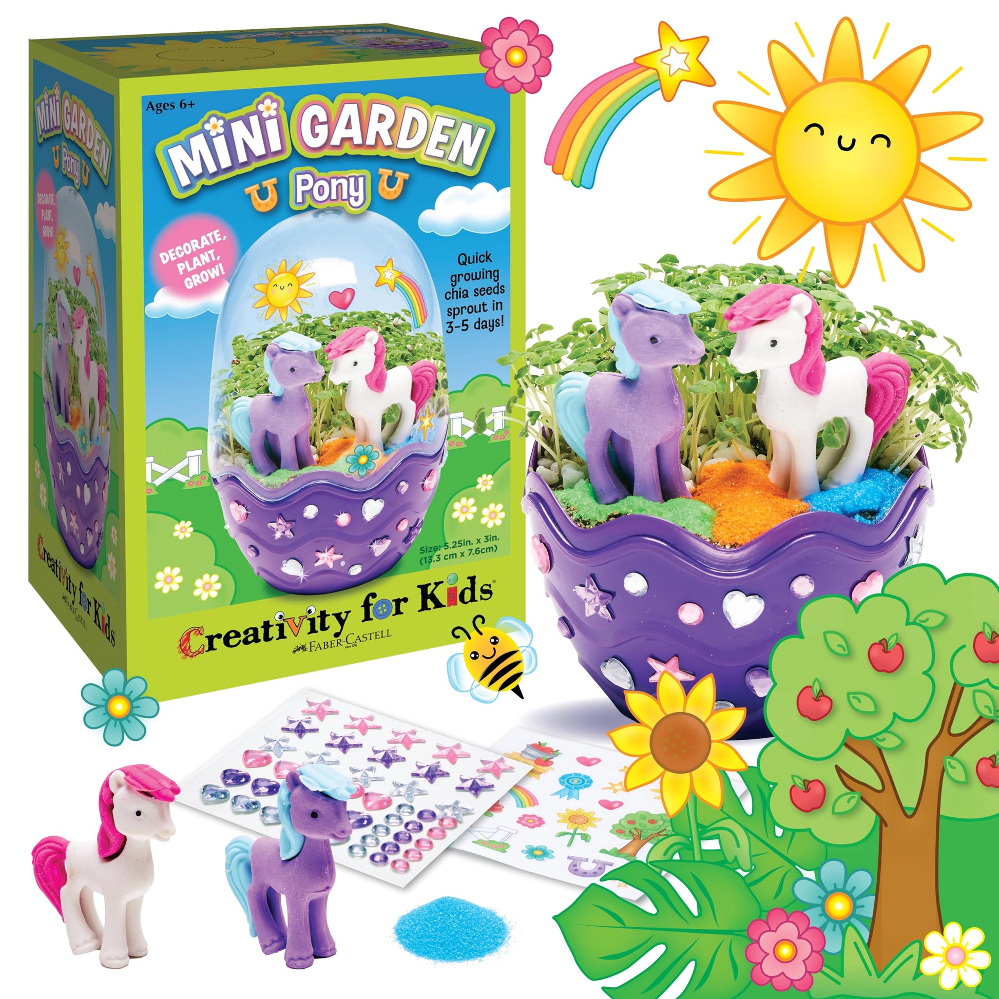 Creativity for Kids Mini Garden: Pony Terrarium Kit | Summer Crafts for Kids | Horse Gifts for Girls, Crafts for Kids and Girl Toys & Birthday Gift