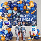 Outer Space Birthday Decorations for Boys,Party Decor Supplies Boy Including Happy Birthday Backdrop,Rocket Balloons Astronaut Foil Balloon