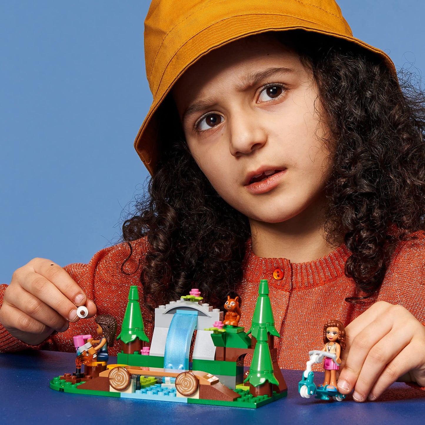 LEGO Friends Forest Waterfall Camping Adventure Set, Building Toys with Andrea and Olivia Mini-Dolls, Toys for 5 Plus Year Old Kids, Girls & Boys