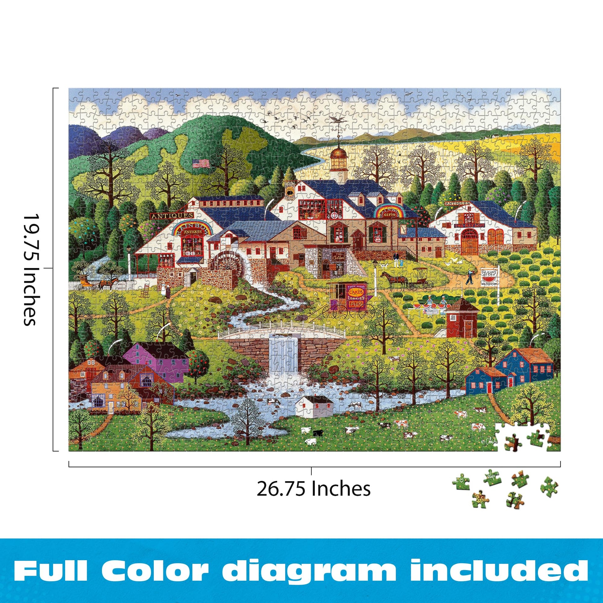 Buffalo Games - Charles Wysocki Rainbow's End - 1000 Piece Jigsaw Puzzle