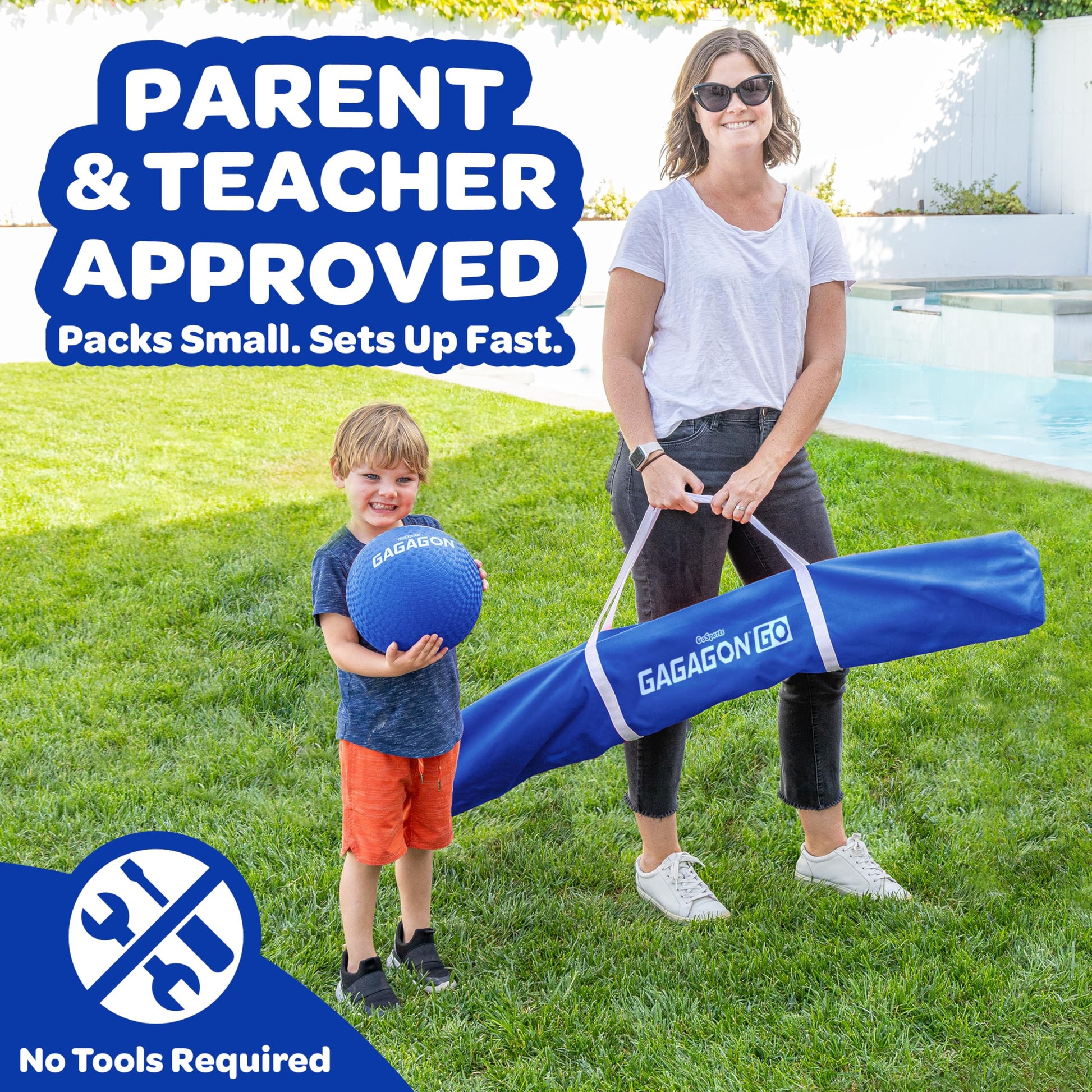 GoSports Home Gaga Ball Pit - 10 ft Portable Gagagon Go - Gaga Court for Kids, Giant Outdoor or Indoor Gaga Pit for Backyard