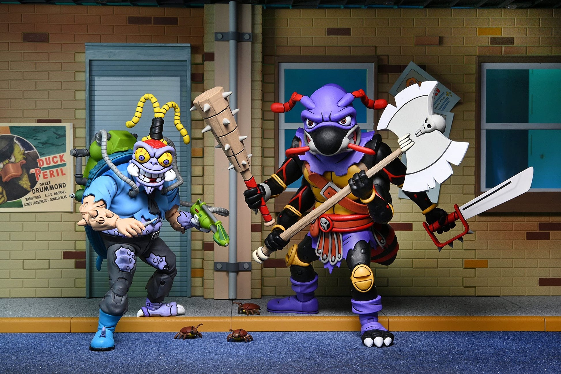 NECA Teenage Mutant Ninja Turtles 7" Scale Antrax & Scumbug Collectible Action Figures Set