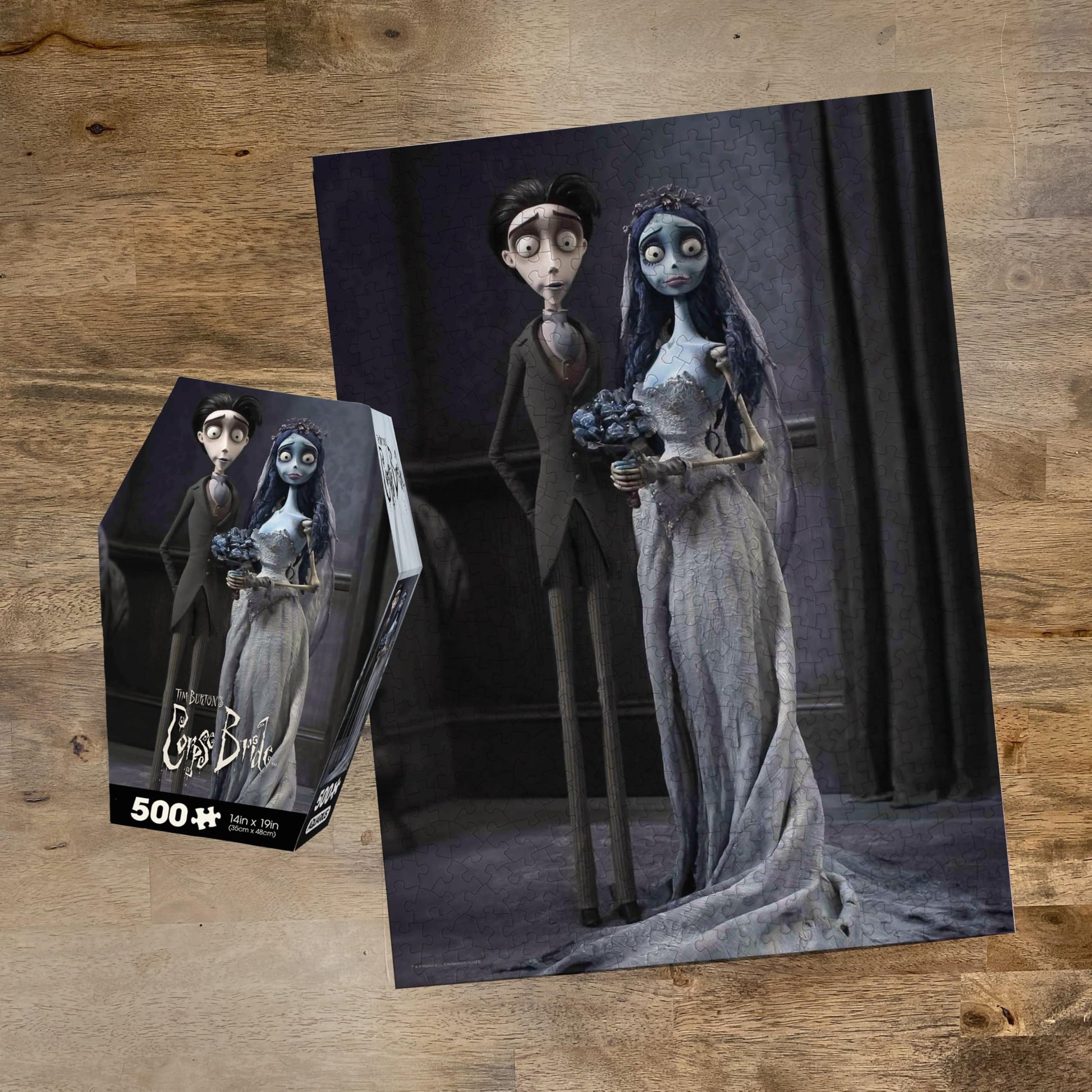 AQUARIUS Corpse Bride 500 Piece Jigsaw Puzzle in Coffin Box