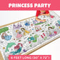 KangaToys Large Coloring Poster Ages 4 and Up Princess Theme 30 x 72 Inches Rolled Ideal Size for Parties and Group Activities