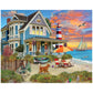 White Mountain 1000 Piece Jigsaw Puzzle Summer Night Ocean, Beach Sunset