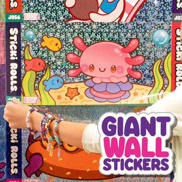 Sticki Rolls Jumbo Stickies - 6-Pack Capsule | Amazon Exclusive Collectible Wall Décor for Kids Ages 5+ (Creepies 1)