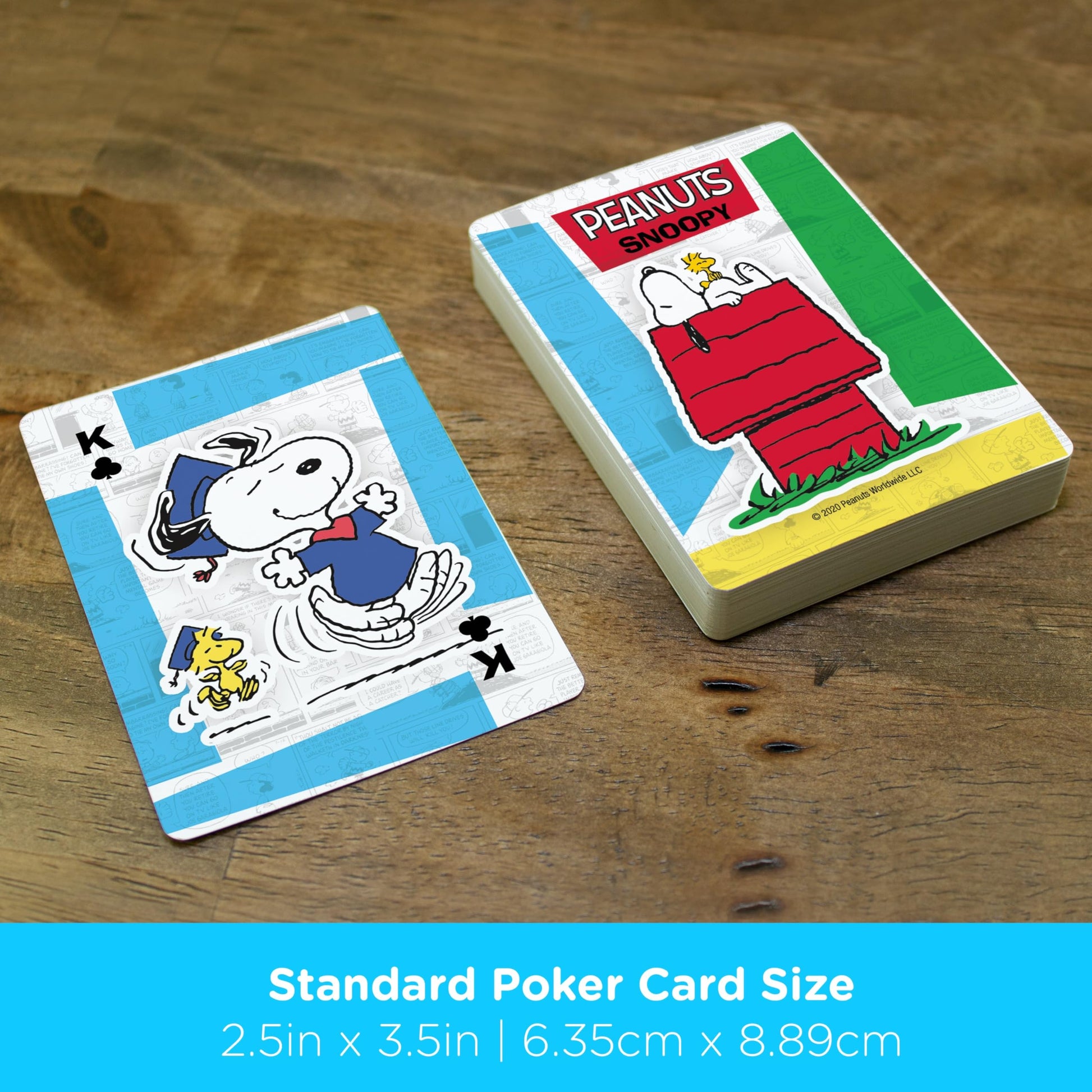 AQUARIUS Peanuts Snoopy Playing Cards - Snoopy Themed Deck of Cards for Your Favorite Card Games - Officially Licensed Peanuts Merchandise