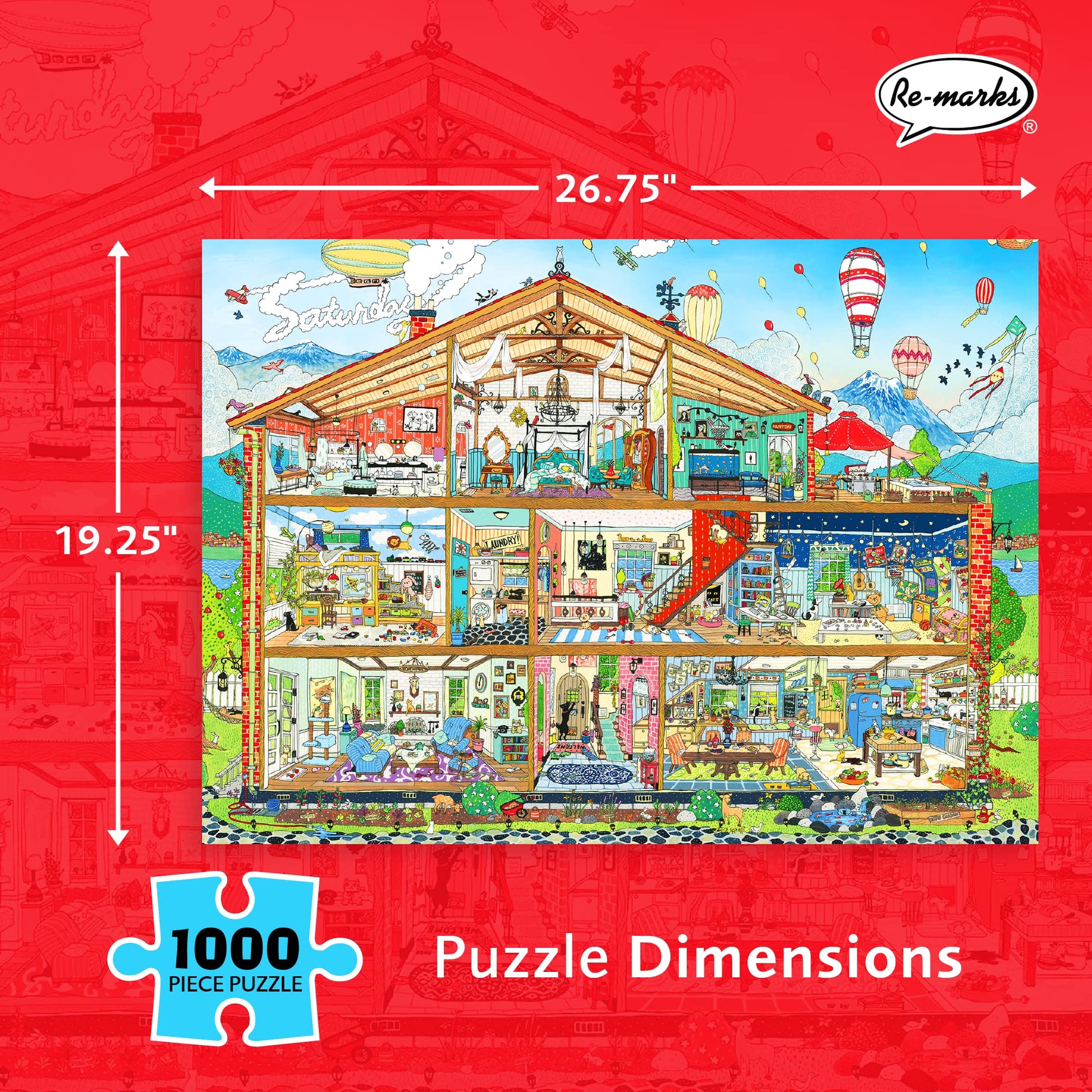 Re-marks Sweet Home Architecture Puzzle, 1000-Piece Puzzle for All Ages