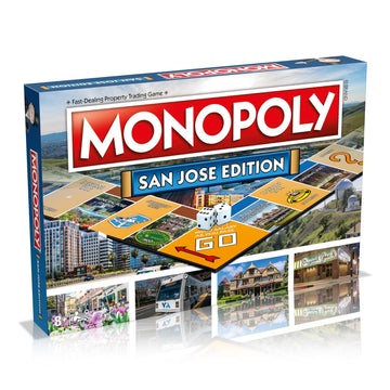 Monopoly Board Game San Jose Edition: 2-6 Players Family Board Games for Kids and Adults, Board Games for Kids 8 and up, for Kids and Adults, Ideal