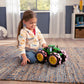 TOMY Monster Treads Lightning Wheels - Deluxe Rainbow Tractor - John Deere Tractor Toys - Light Up Monster Truck Toy with Rainbow Lights and Sounds