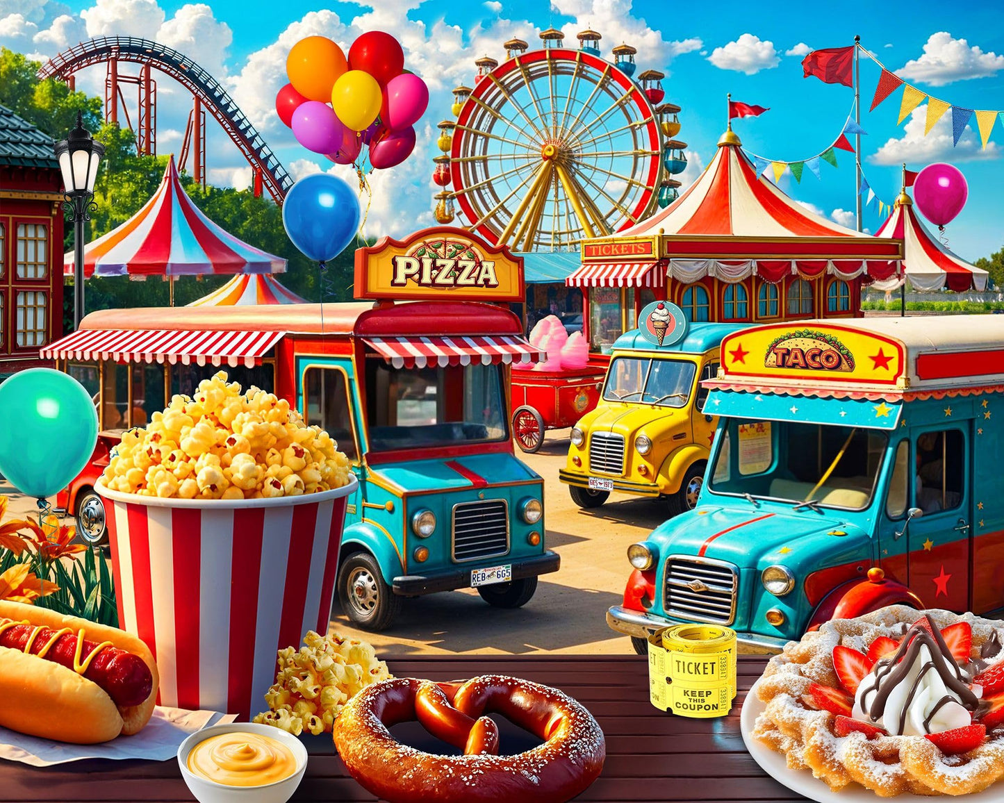 Springbok State Fair 500 Piece Carnival Jigsaw Puzzle for Adults