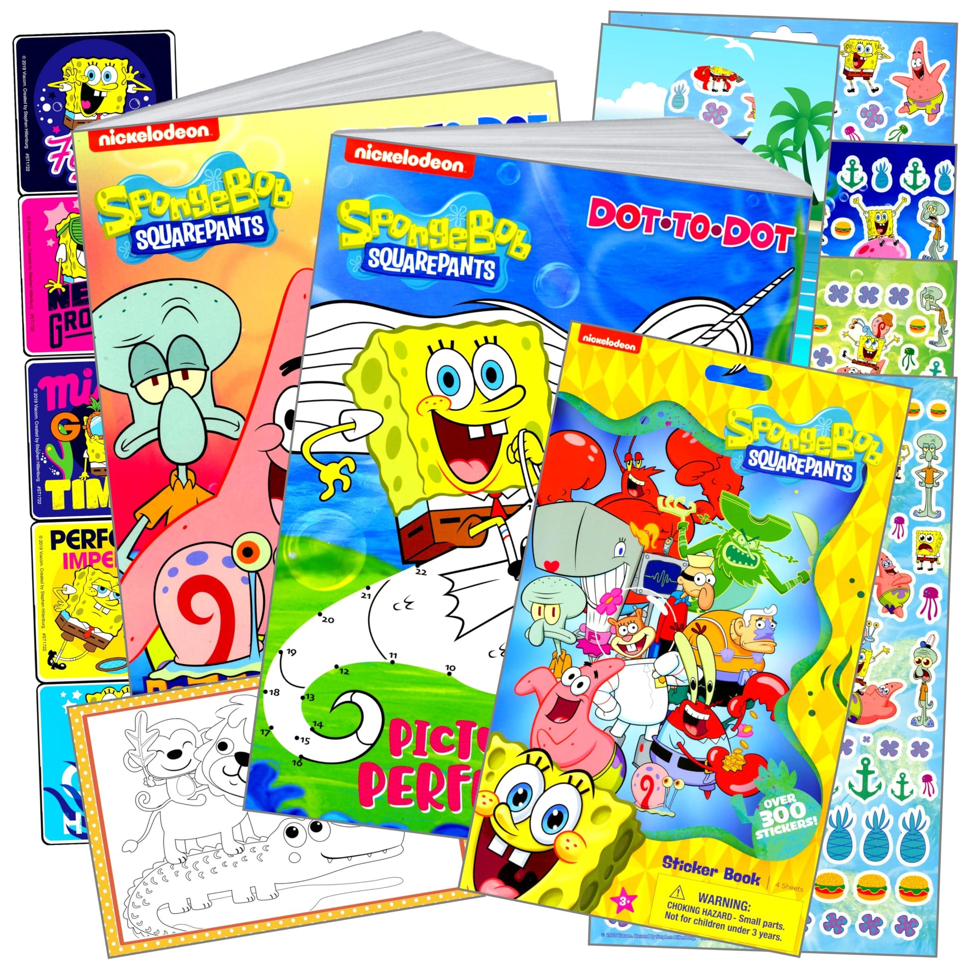 Spongebob Squarepants Coloring and Stickers Activity Set with Coloring Books, Sponge Bob Stickers, and More