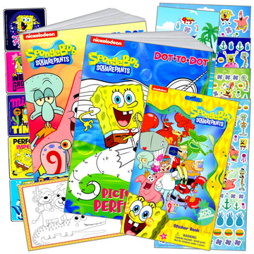 Spongebob Squarepants Coloring and Stickers Activity Set with Coloring Books, Sponge Bob Stickers, and More
