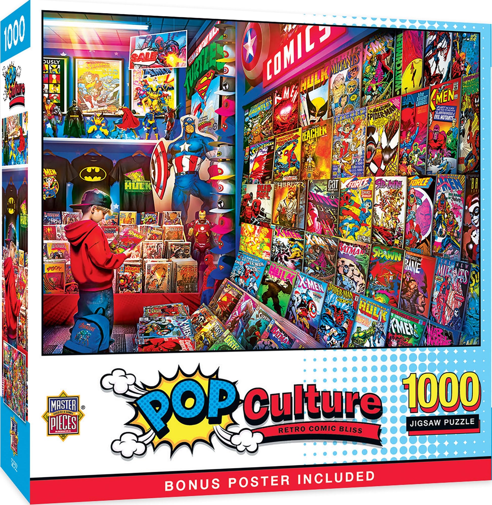MasterPieces 1000 Piece Jigsaw Puzzle for Adults, Family, Or Youth - Retro Comic Bliss - 19.25"x26.75"