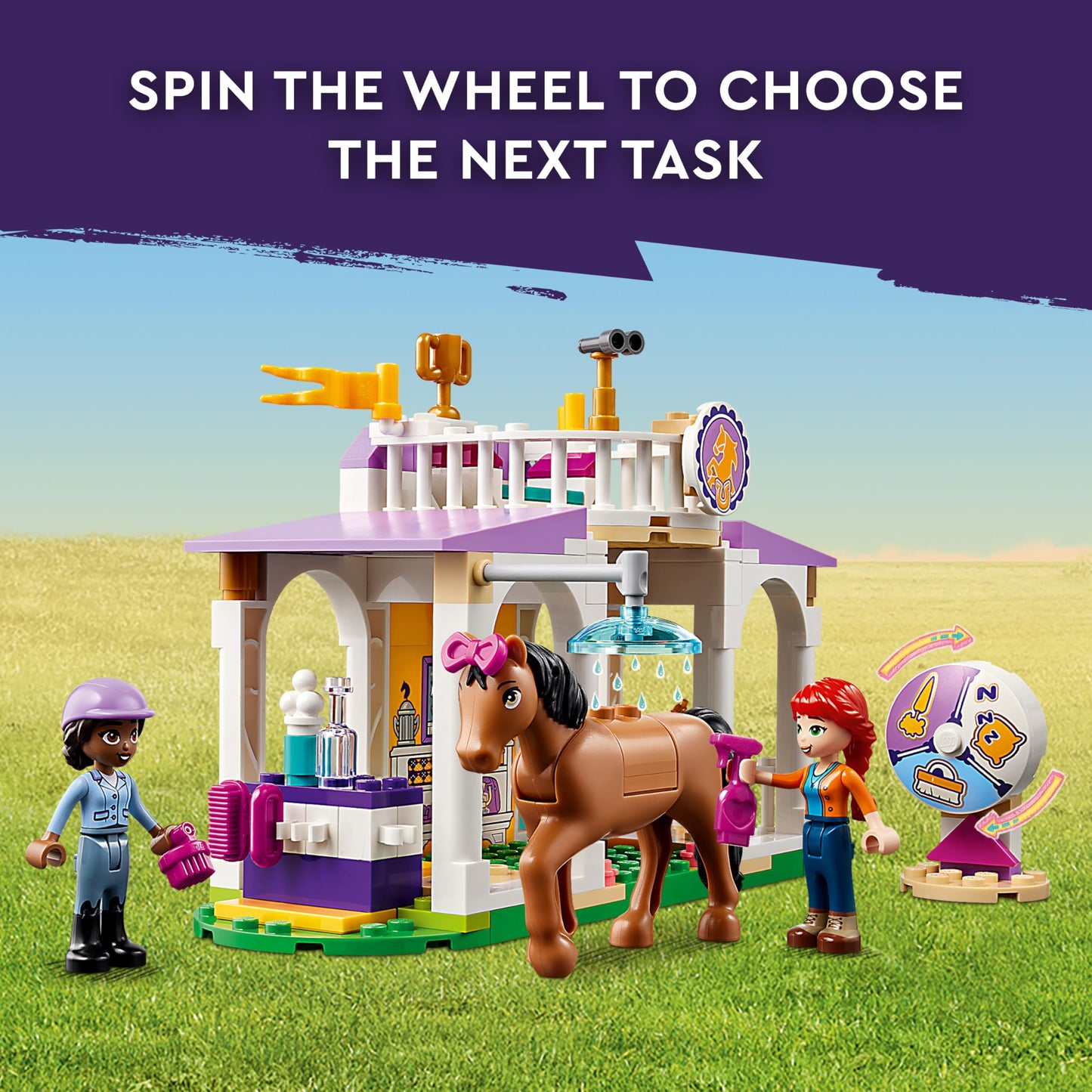 LEGO Friends Horse Training 41746 Toddler Building Toy, Great Birthday Gift for Ages 4+ with 2 Mini-Dolls, Stable, 2 Horse Characters and Animal Care