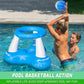 GoSports Splash Hoop Air, Inflatable Pool Basketball Game - Includes Floating Hoop, 2 Water Basketballs and Ball Pump