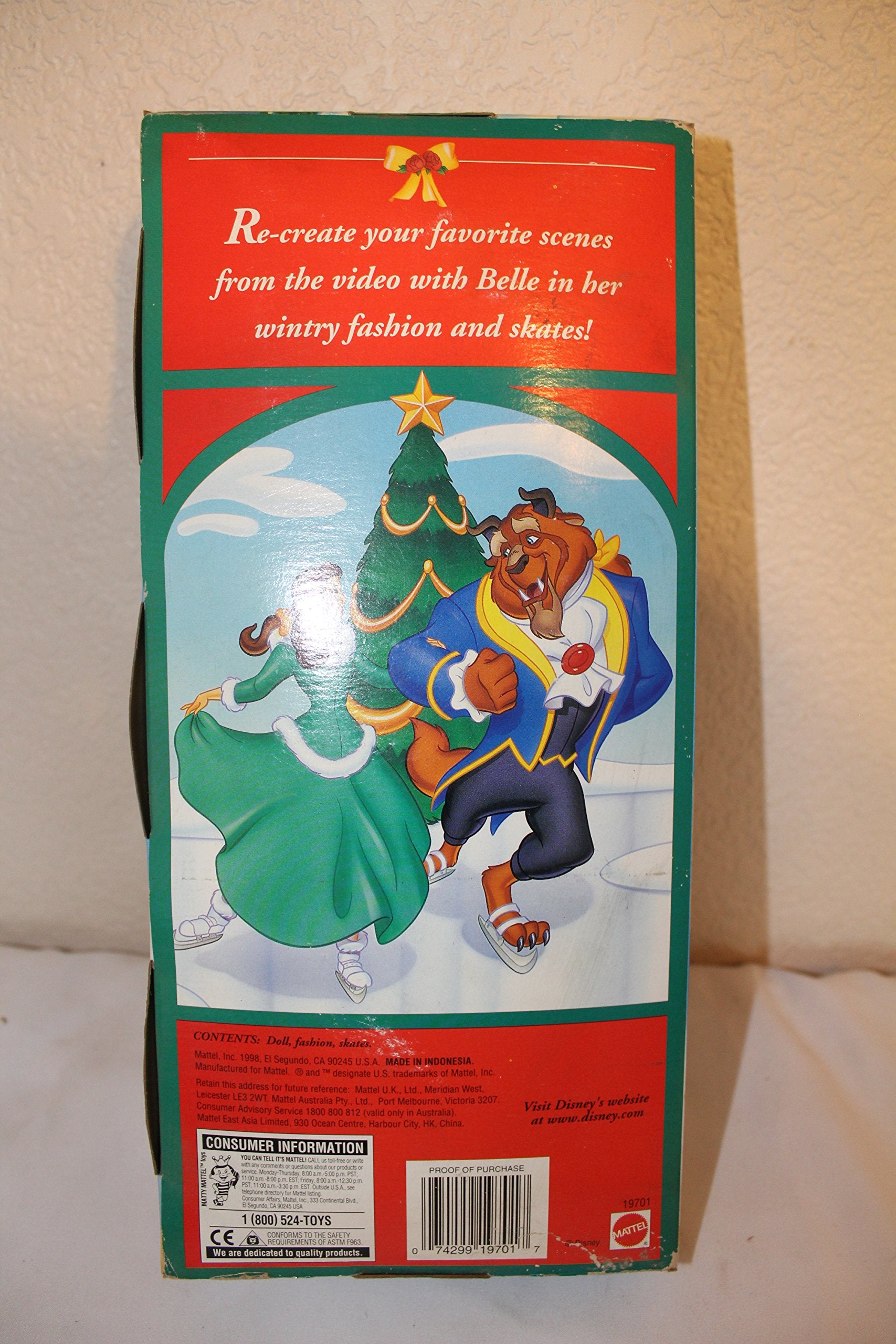 Disney's Belle from Beauty and The Best The Enchanted Christmas Doll-Walmart Exclusive by Mattel