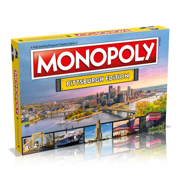 Monopoly Board Game Pittsburgh Edition: 2-6 Players Family Board Games for Kids and Adults, Board Games for Kids 8 and up, for Kids and Adults, Ideal