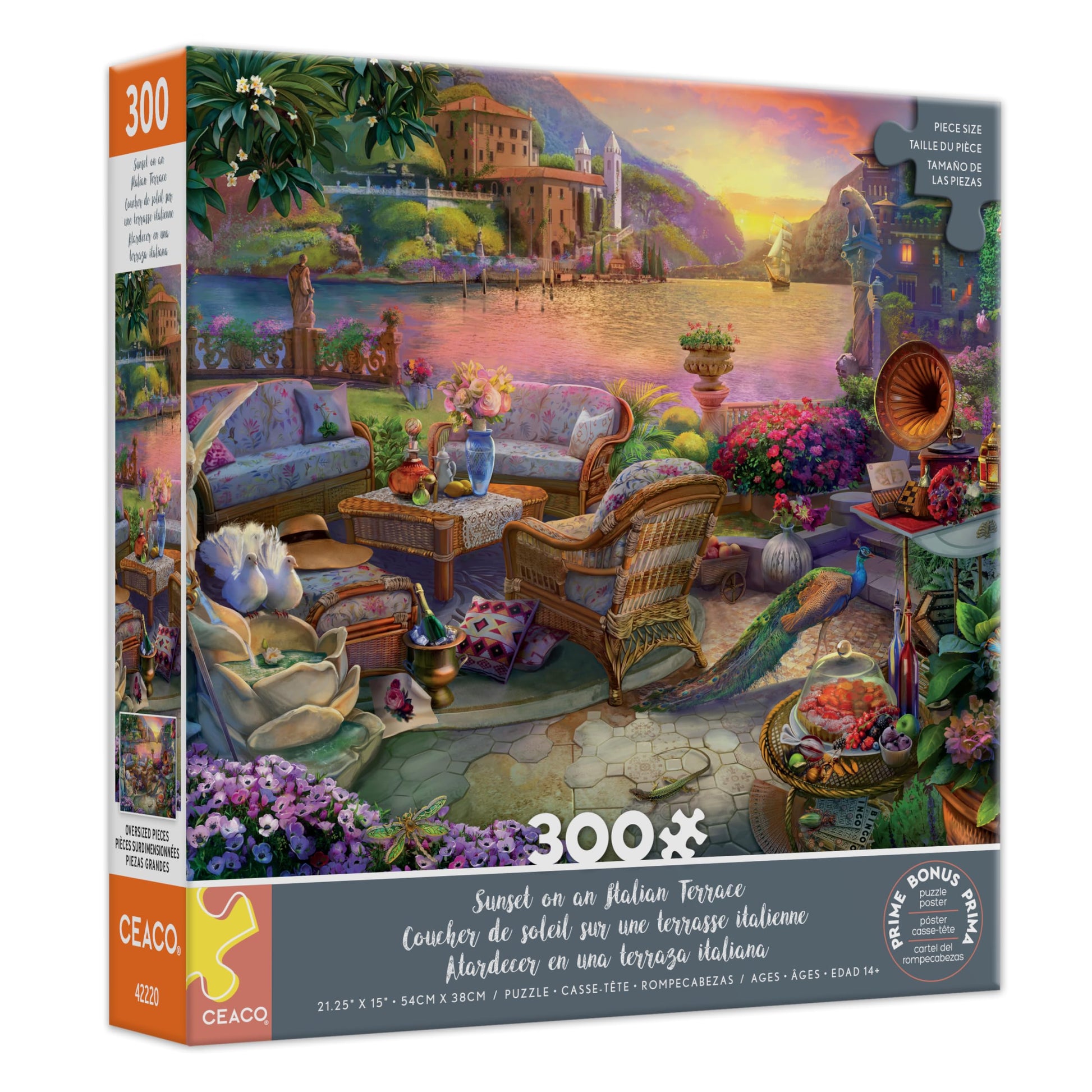 Ceaco - Lilia - Sunset on an Italian Terrace - 300 Piece Puzzle for Adults