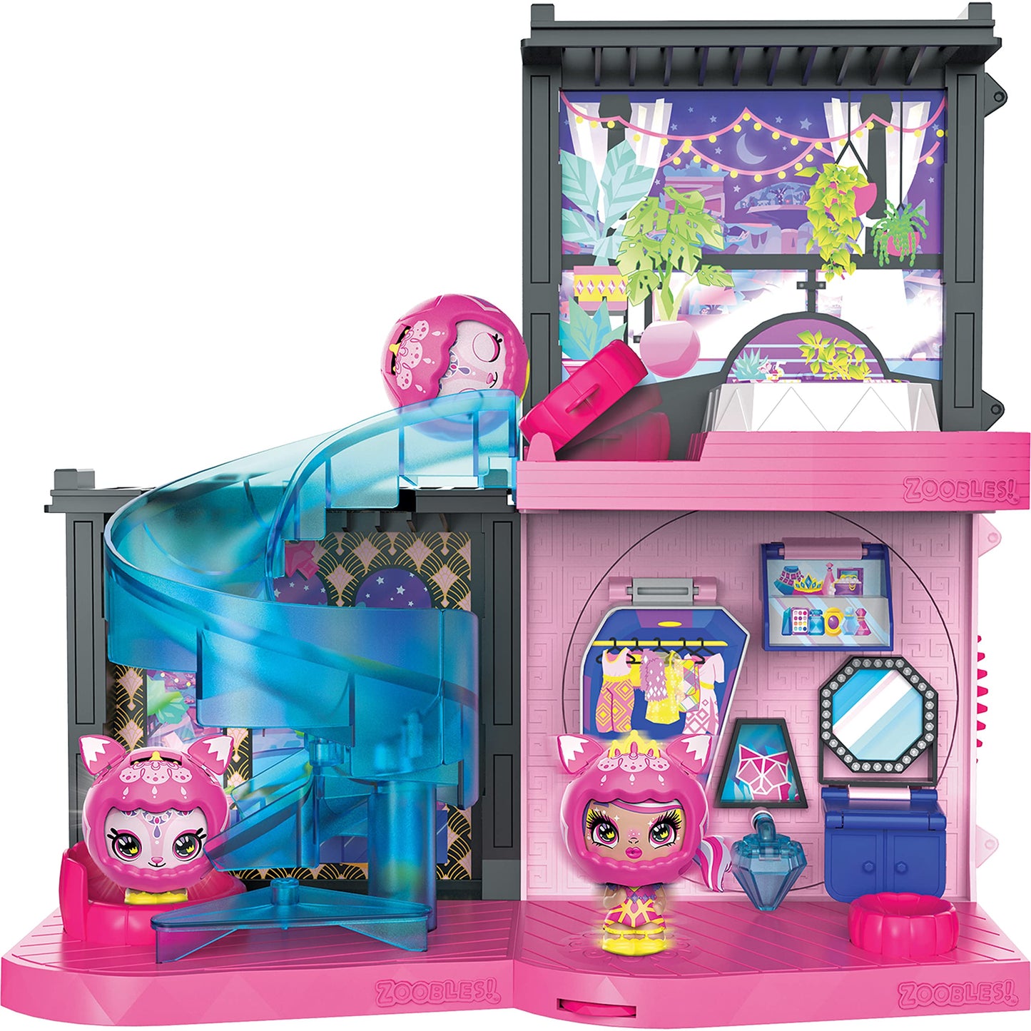 Zoobles 6061366 Modular Magic House Toy - Colourful Magic Balls Transformable into Fantastic Animals - 1 Z-Girlz Exclusive Figurine Included - 6061366