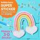 Creativity for Kids Bubble Gem Super Sticker: Rainbow, Diamond Art Kits for Kids, Mini Craft Kit and Summer Activities for Kids, Window Art Craft Kits