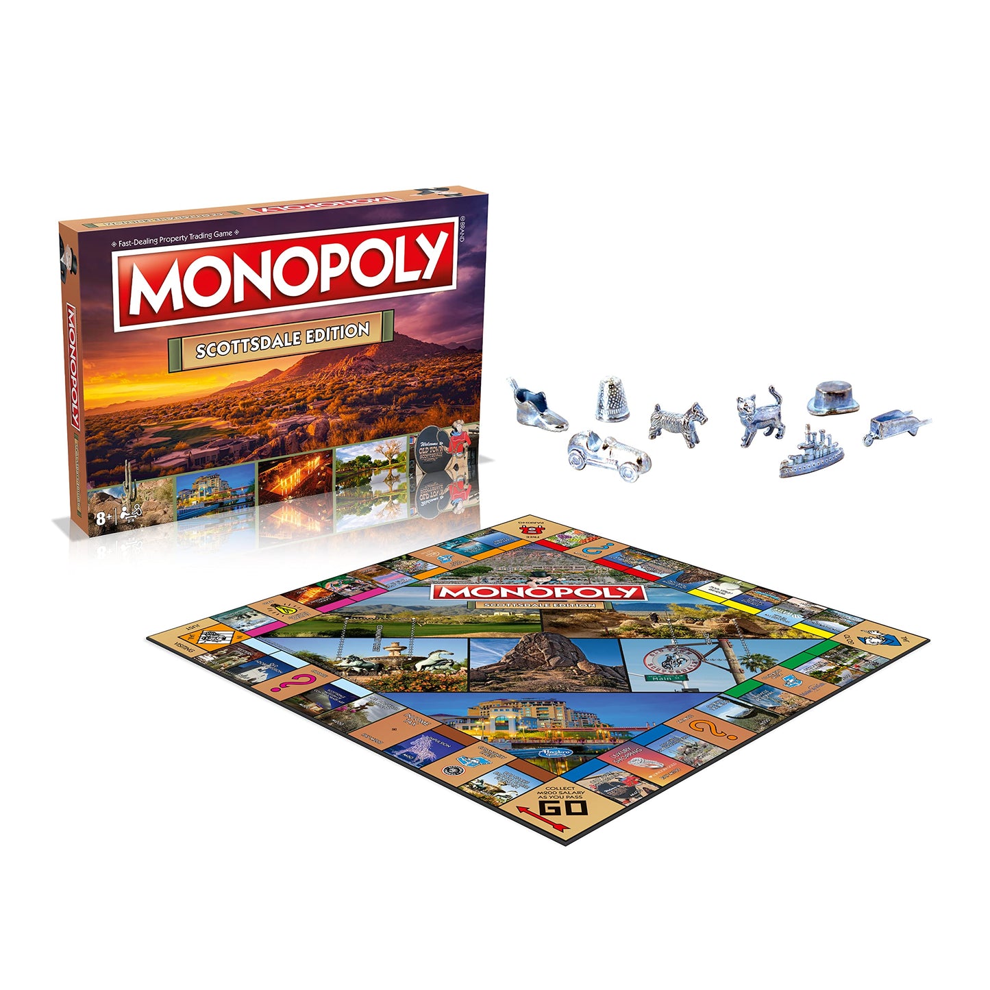 Monopoly Board Game Scottsdale Edition: 2-6 Players Family Board Games for Kids and Adults, Board Games for Kids 8 and up, for Kids and Adults, Ideal