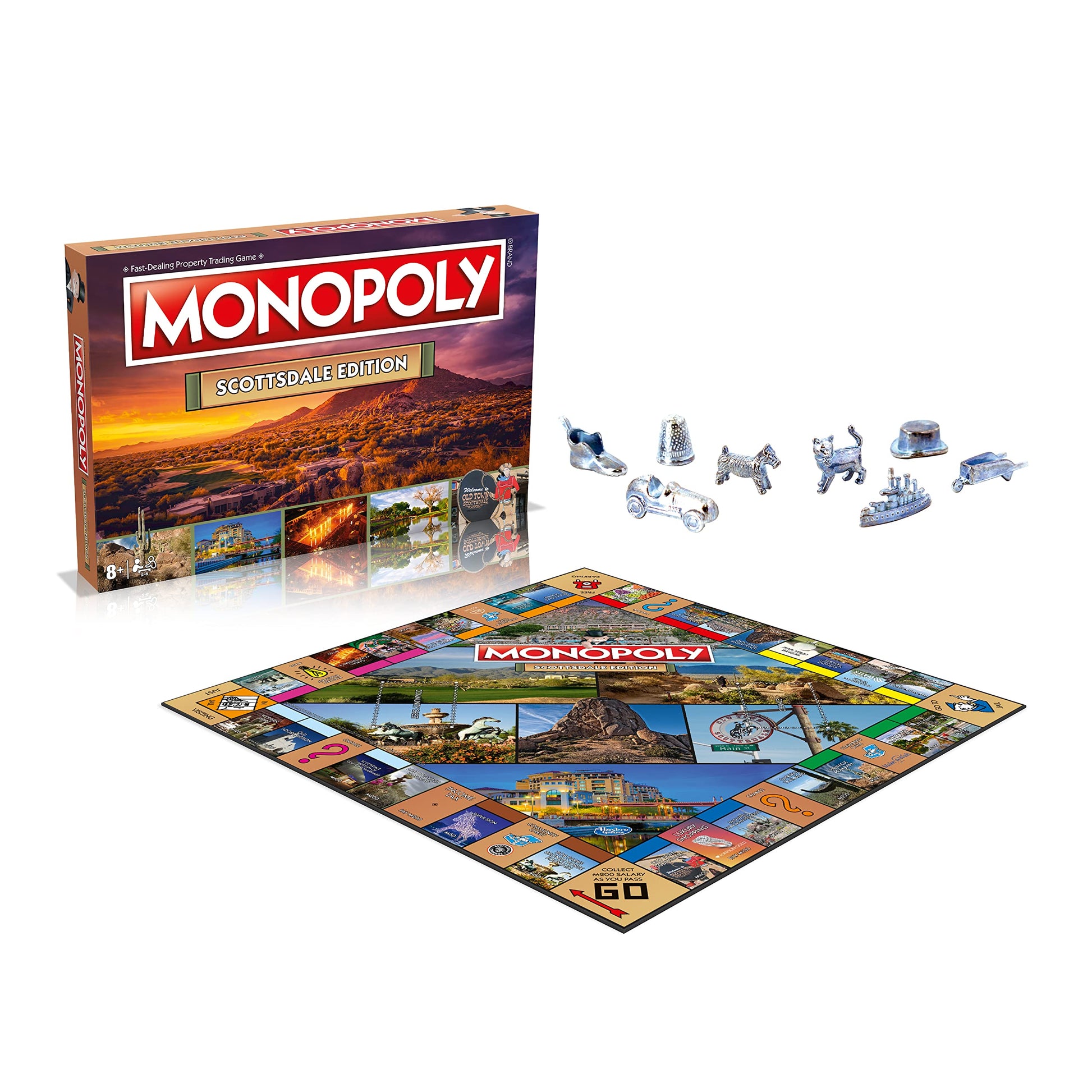 Monopoly Board Game Scottsdale Edition: 2-6 Players Family Board Games for Kids and Adults, Board Games for Kids 8 and up, for Kids and Adults, Ideal