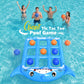 Instaywell Pool Toys Games for Kids & Adults, 72”x54” Giant Inflatable Floating Pool Tic Tac Toe Game with 10 Balls, Pool Game Party Toy Floats