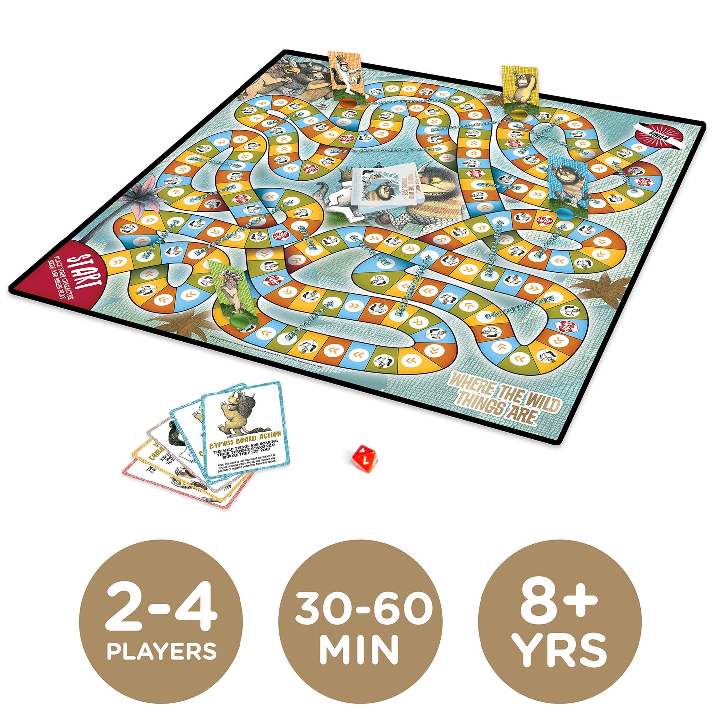 AQUARIUS Where The Wild Things are Journey Board Game - Fun for Kids & Adults - Officially Licensed Merchandise & Collectibles
