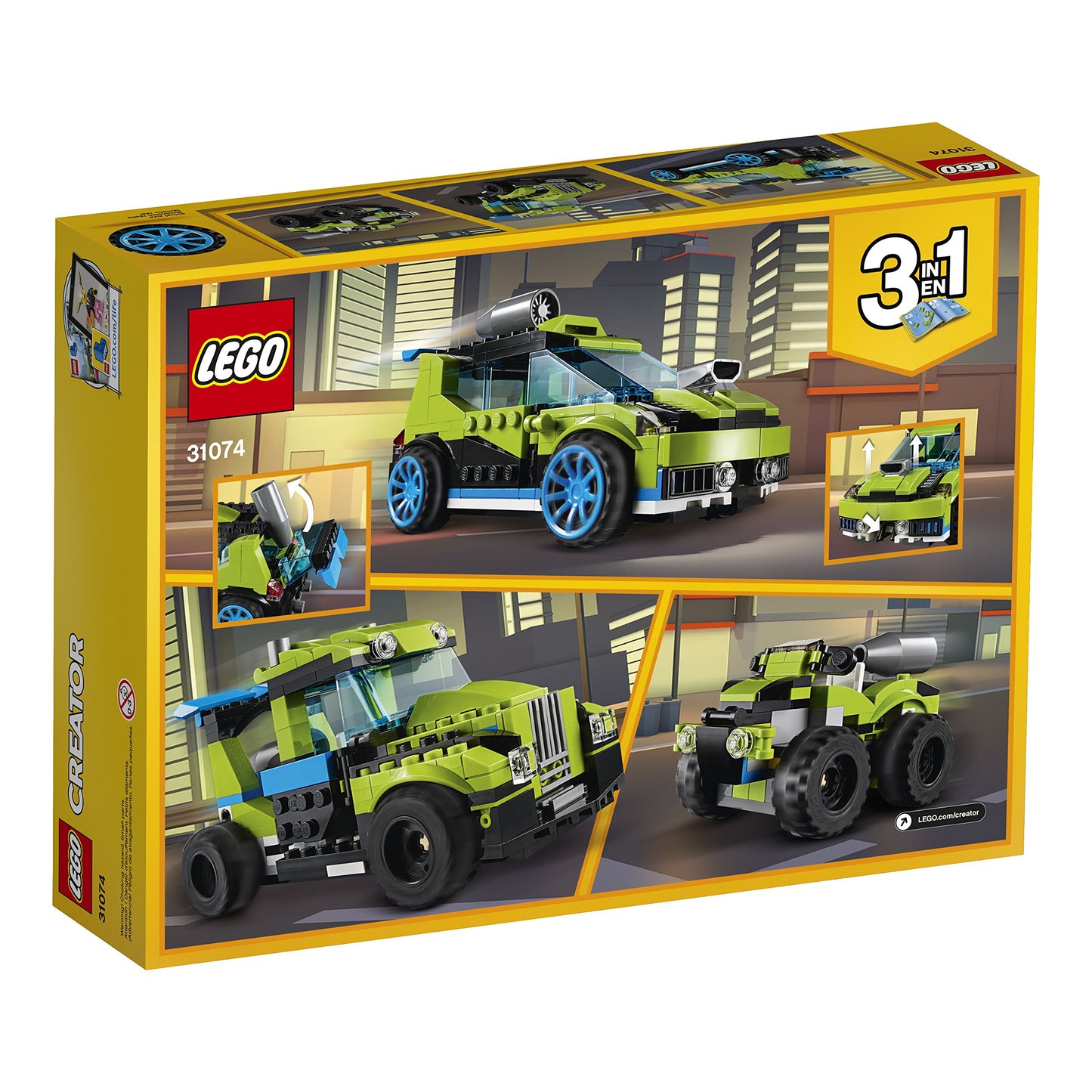 LEGO Creator 3in1 Rocket Rally Car 31074 Building Kit (241 Pieces)