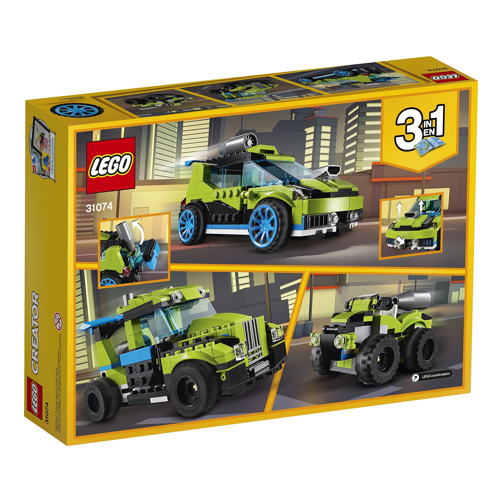 LEGO Creator 3in1 Rocket Rally Car 31074 Building Kit (241 Pieces)