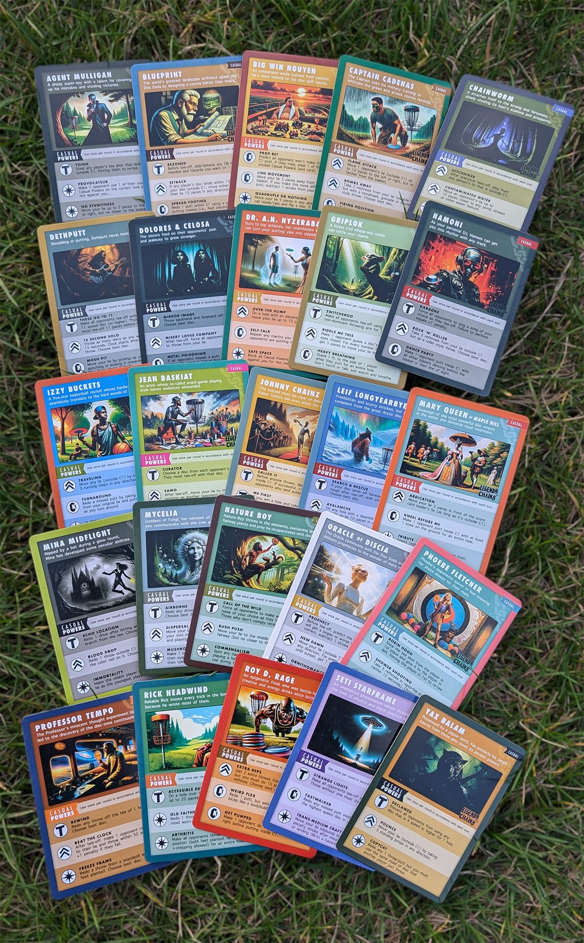Legends of the Chains: On-Course Disc Golf Card Game - Choose a Character & Unchain Your Destiny - Best Gift for Disc Golf Players