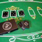 Military Gift Shop Marine Corps Playing Cards and Dice Set - Black Leather Keepsake Box, Playing Cards with USMC Rank Insignia, EGA Dice | USMC B&S
