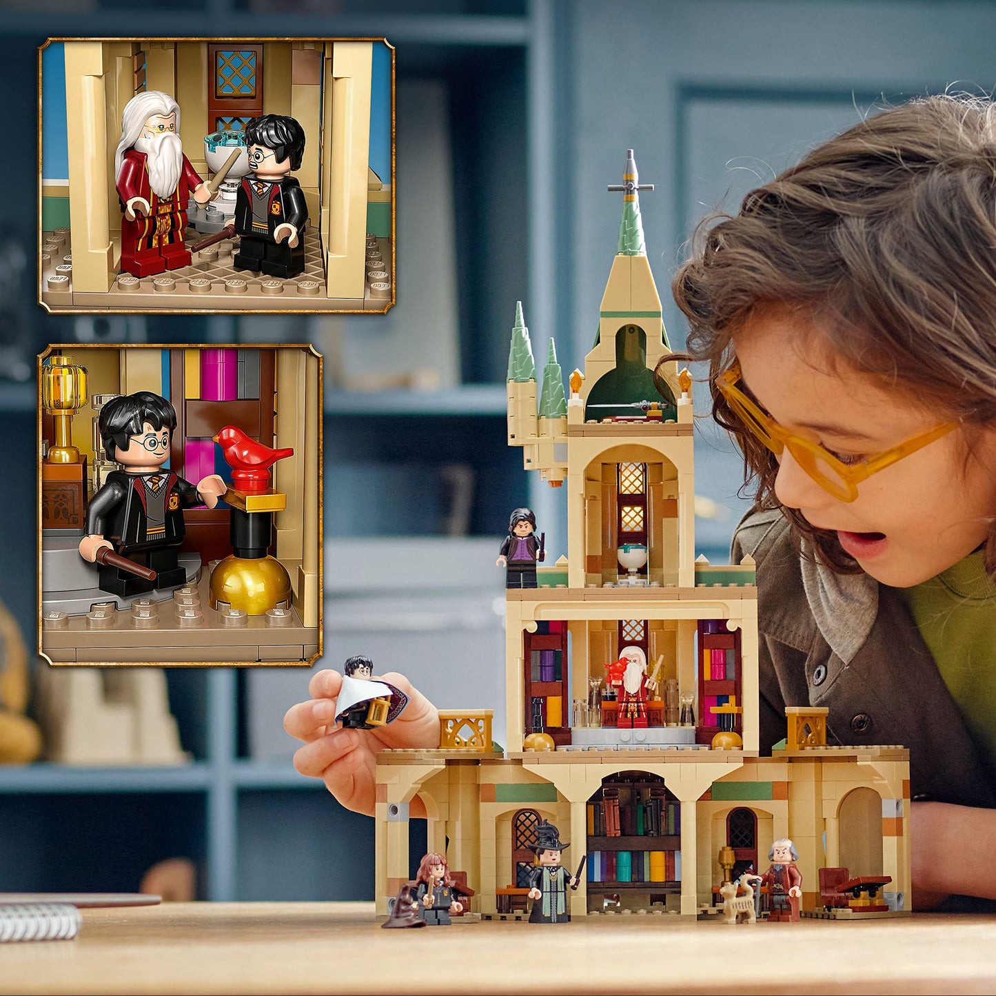 LEGO Harry Potter Hogwarts: Dumbledore’s Office 76402 Castle Toy, Set with Sorting Hat, Sword of Gryffindor and 6 Minifigures, for Kids Aged 8 Plus