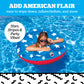 Patriotic Stars Pool Float, Red White and Blue