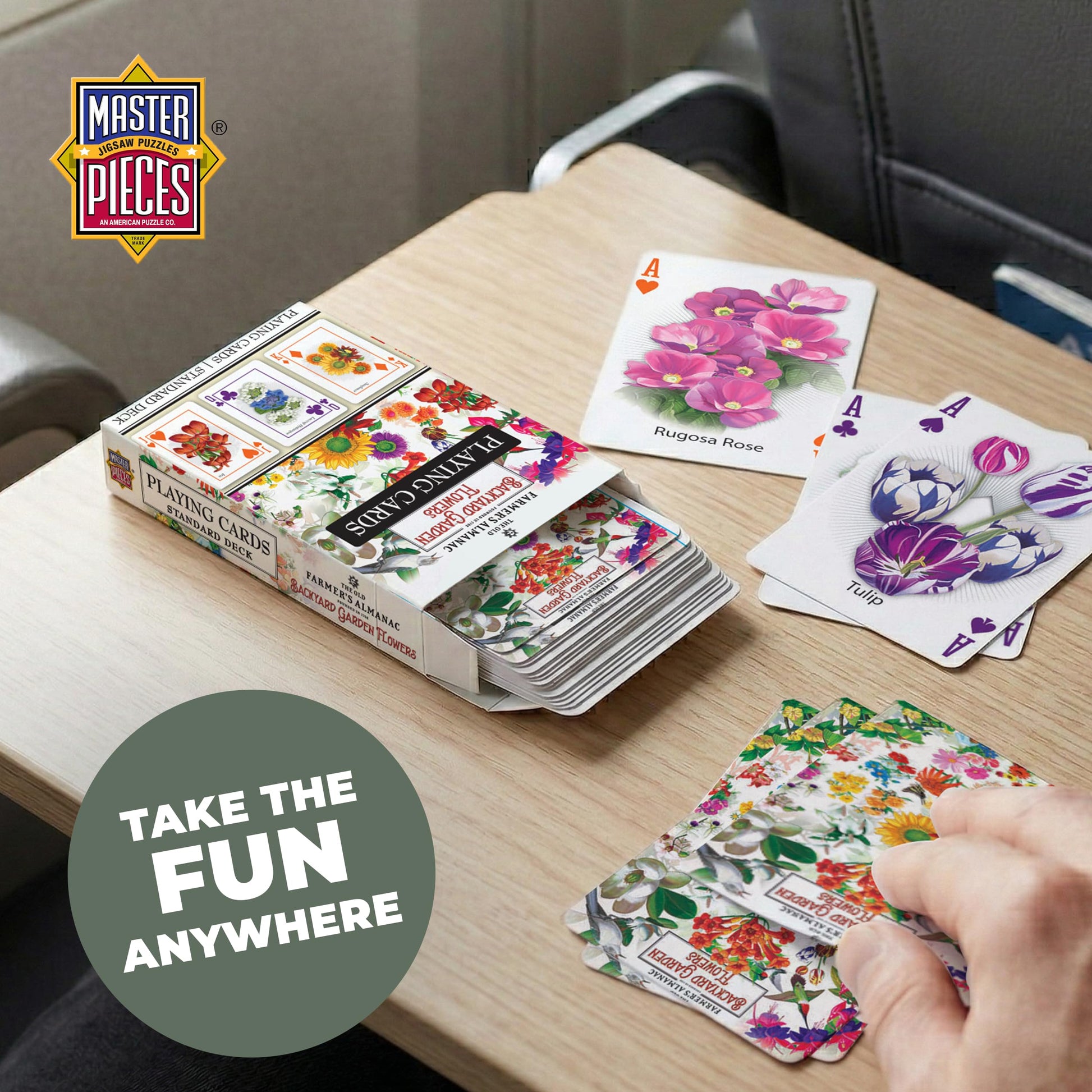 MasterPieces Officially Licensed Farmer's Almanac Flowers Playing Cards - 54 Card Deck for Adults