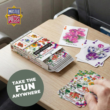 MasterPieces Officially Licensed Farmer's Almanac Flowers Playing Cards - 54 Card Deck for Adults