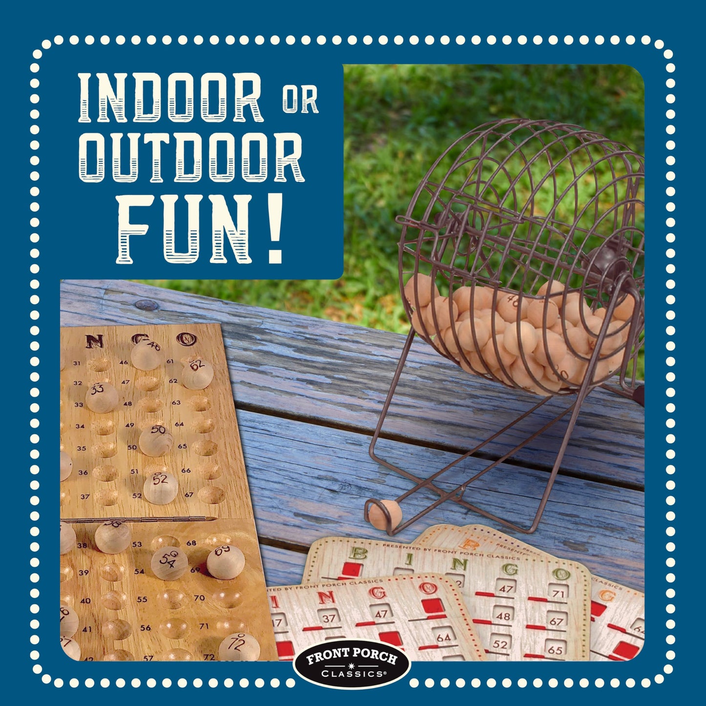 Front Porch Classics State Fair Bingo Deluxe Edition - Craftsmanship for an Authentic Retro-Style Experience - Intergenerational Fun for Friends
