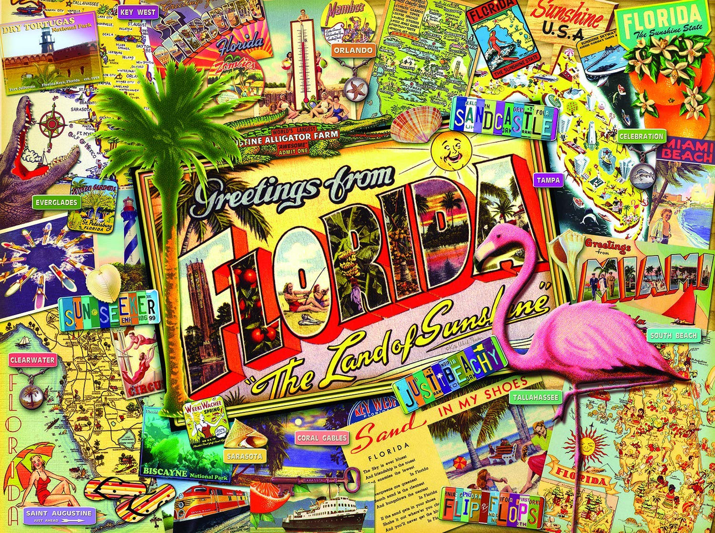 SUNSOUT INC - Florida - 1000 pc Jigsaw Puzzle by Artist: Kate Ward Thacker - Finished Size 20" x 27" - MPN# 70021