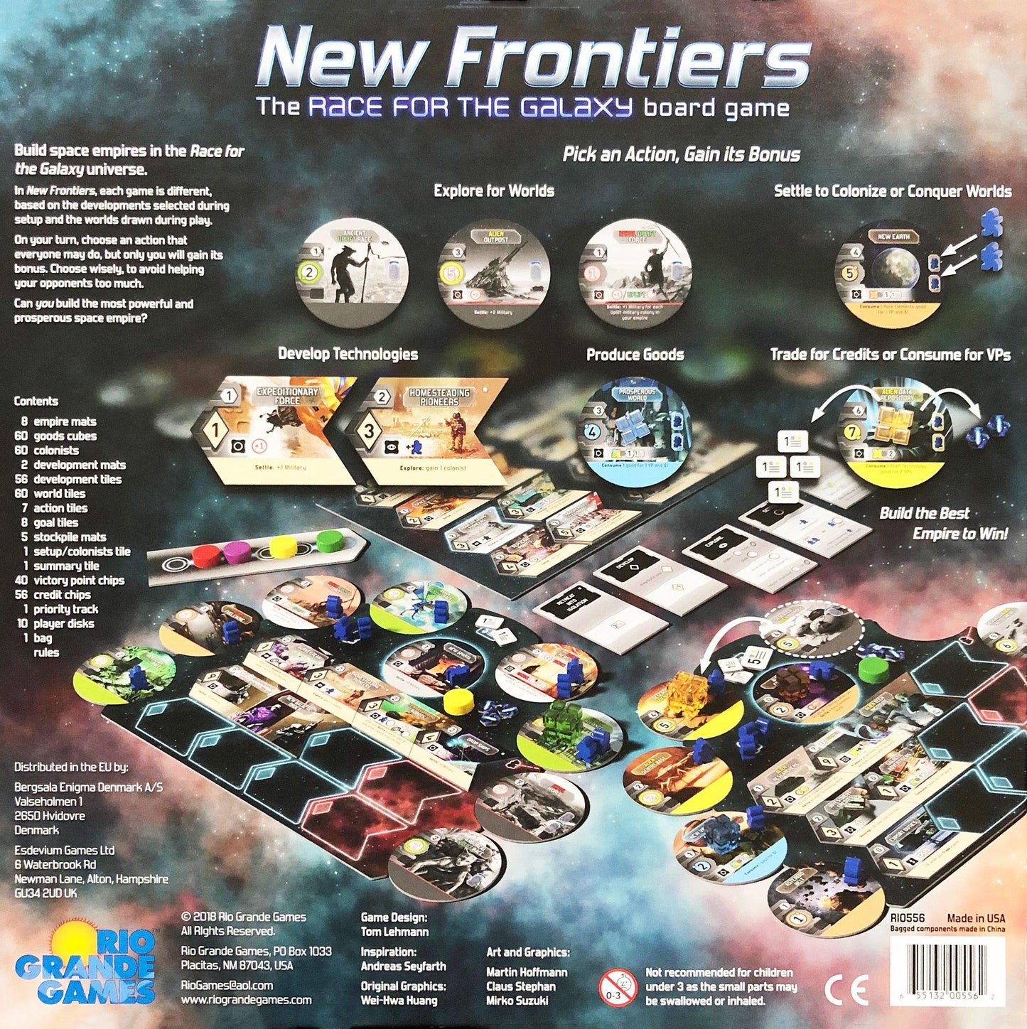 Rio Grande Games New Frontiers: Race for The Galaxy Board Game, Strategy for 2-5 Players