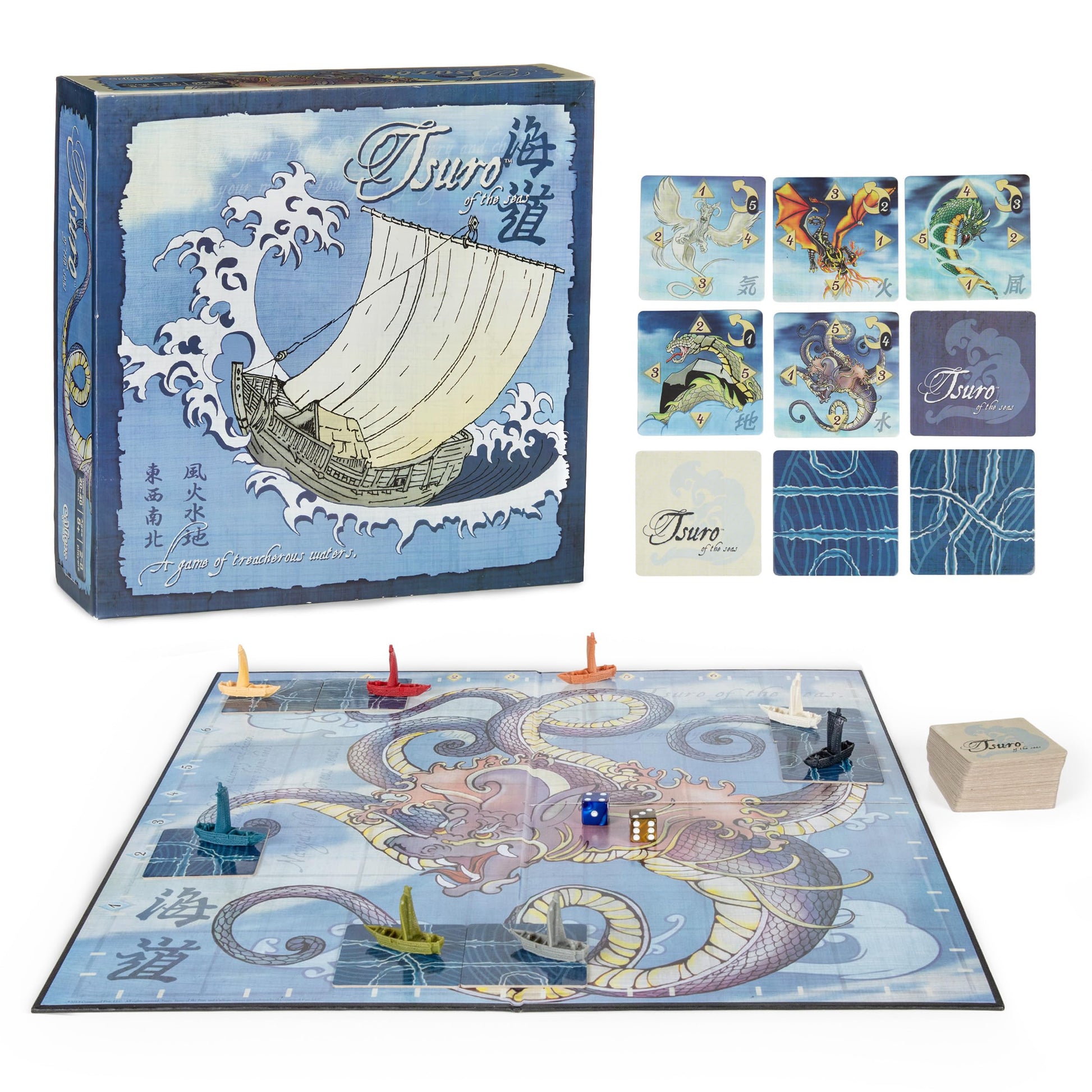 Tsuro of the Seas - Path-Building Strategy Board Game with Sea Monsters | Tile-Laying Adventure for 2-8 Players Ages 8+ | 30-45 Minute Gameplay
