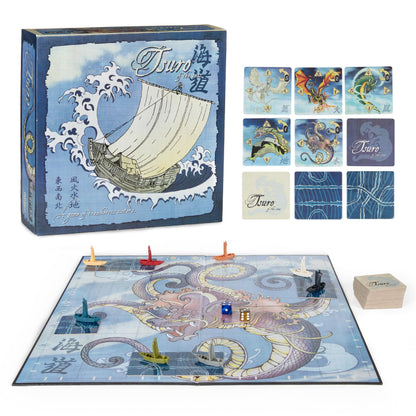 Tsuro of the Seas - Path-Building Strategy Board Game with Sea Monsters | Tile-Laying Adventure for 2-8 Players Ages 8+ | 30-45 Minute Gameplay