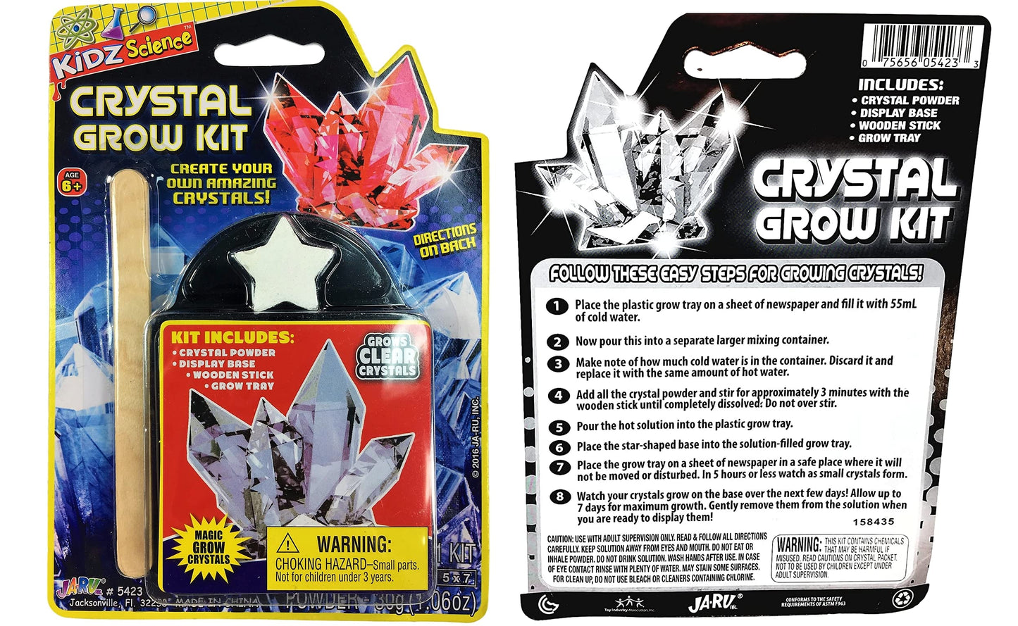 Kidz Science Crystal Grow Kit STEM Toy (12 Kits) 5423-12