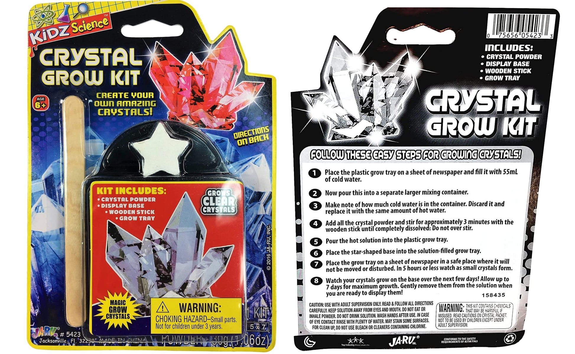Kidz Science Crystal Grow Kit STEM Toy (12 Kits) 5423-12